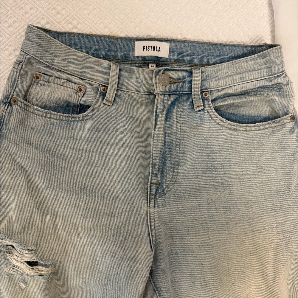 Pistola boyfriend Jean Relaxed Roller extra Distressed Etsy Jeans Light Blue - Picture 6 of 10
